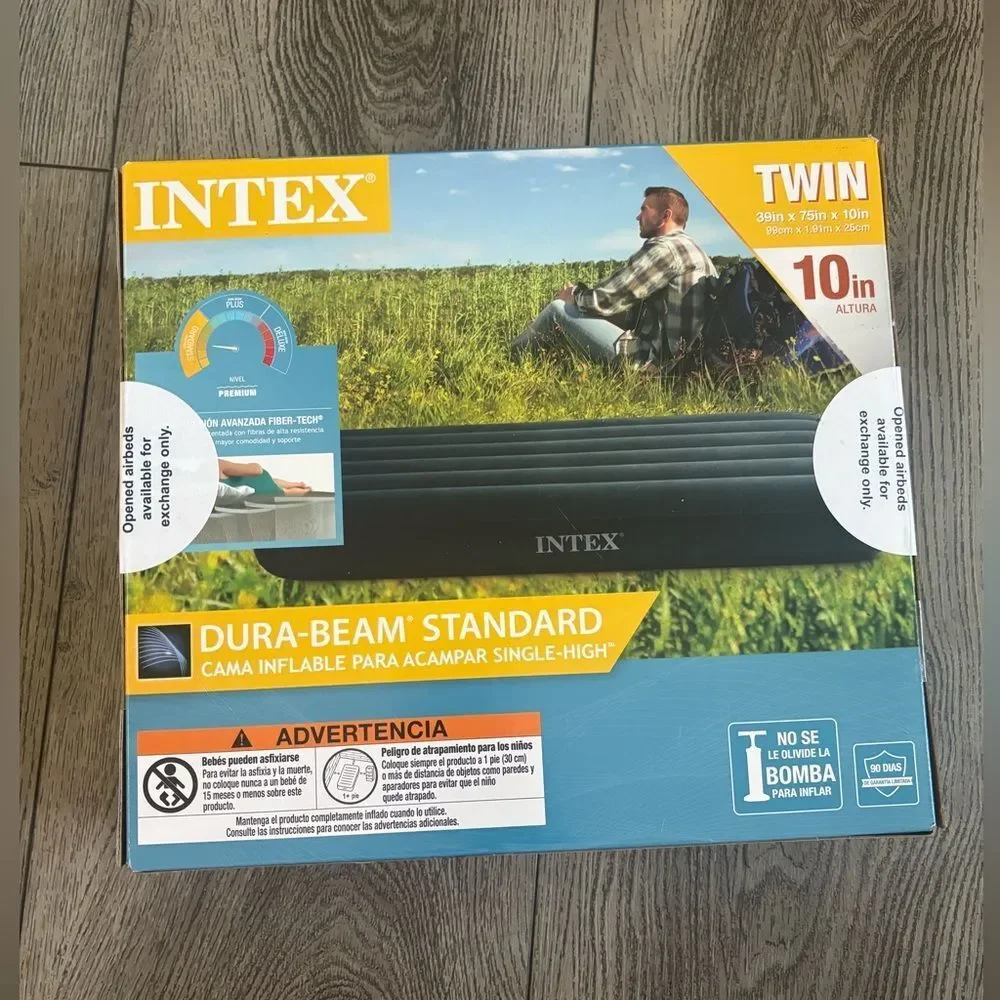 Intex Dura-Beam Standard Twin Camping Airbed - Black